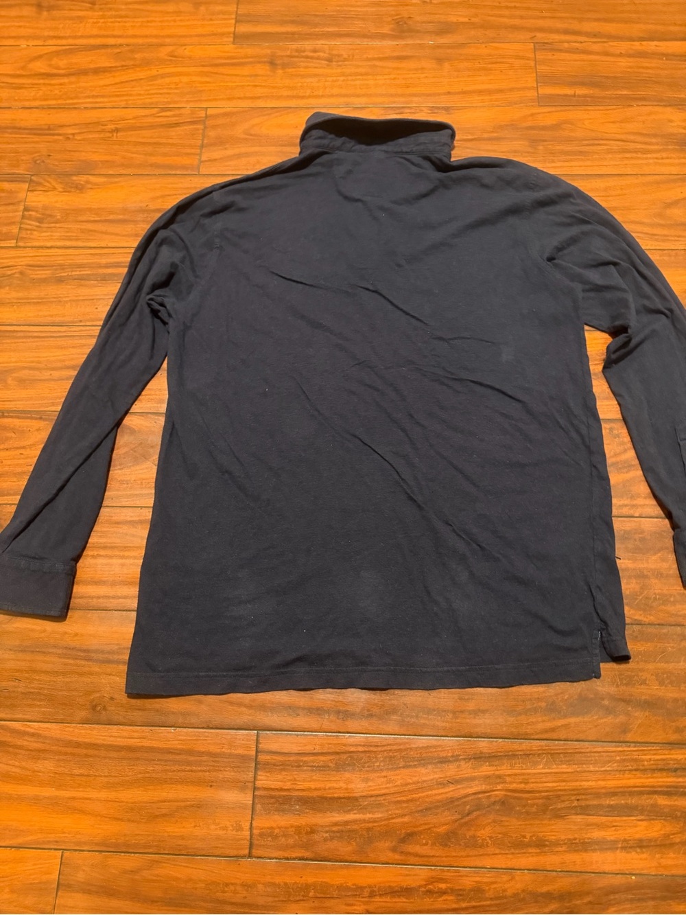 Peter Millar Navy Long-Sleeve Polo long sleeve Shirt Pima cotton and cashmere bl - Picture 6 of 8